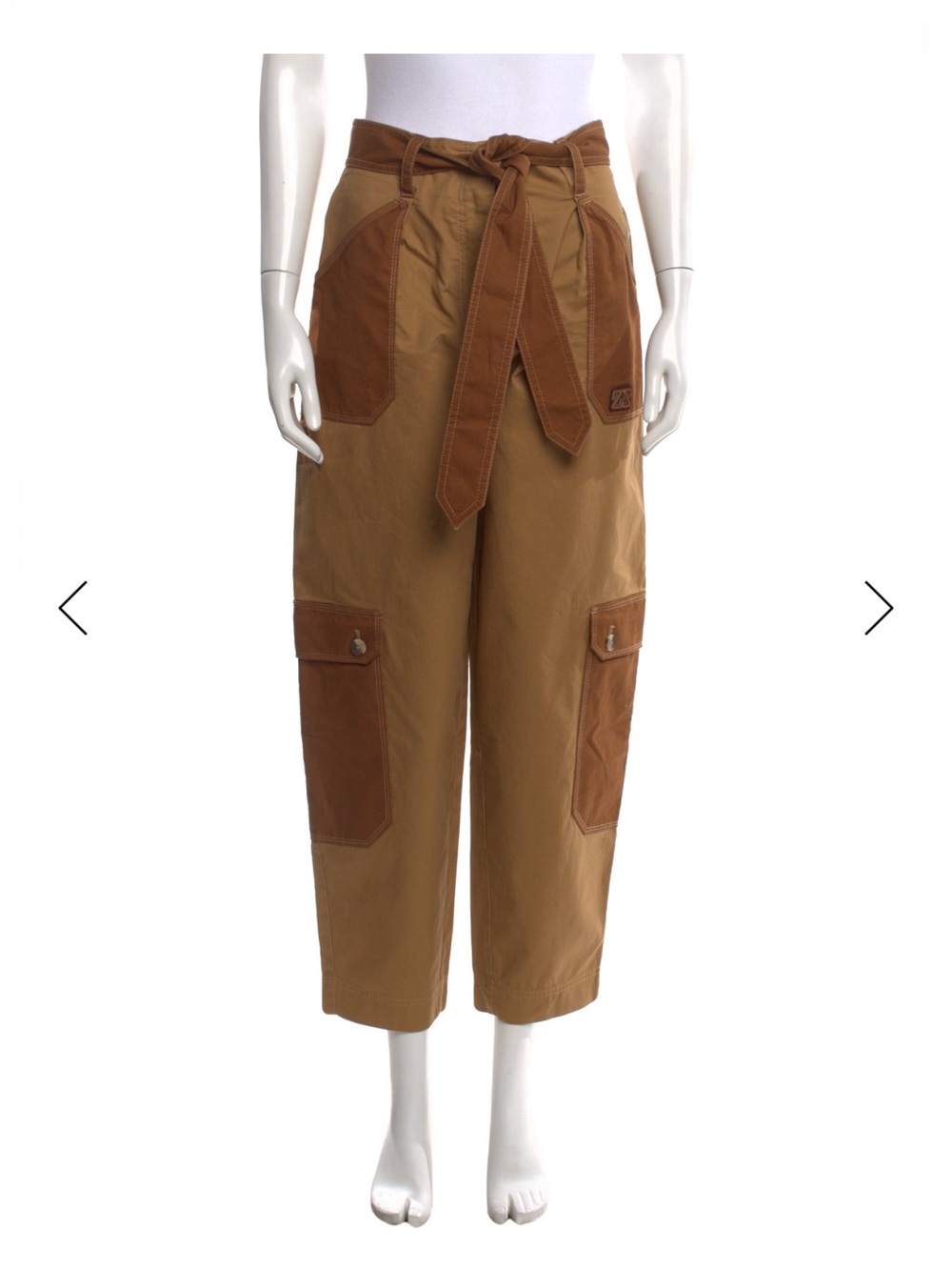 ZIMMERMAN NWT Brown and Tan Cargo Utility Pants